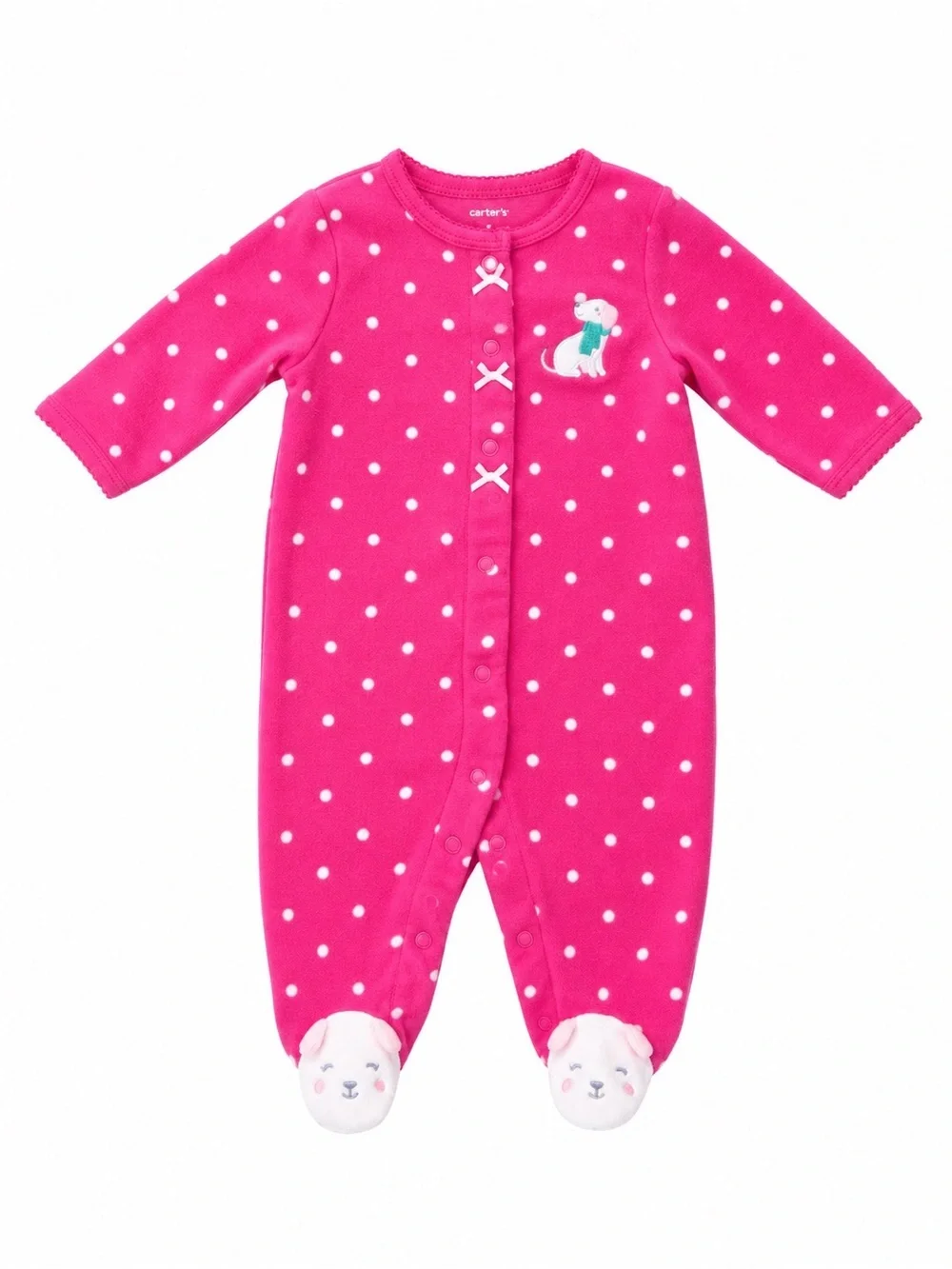 Carter’s Pink Polka Dot Puppy Footed Sleeper